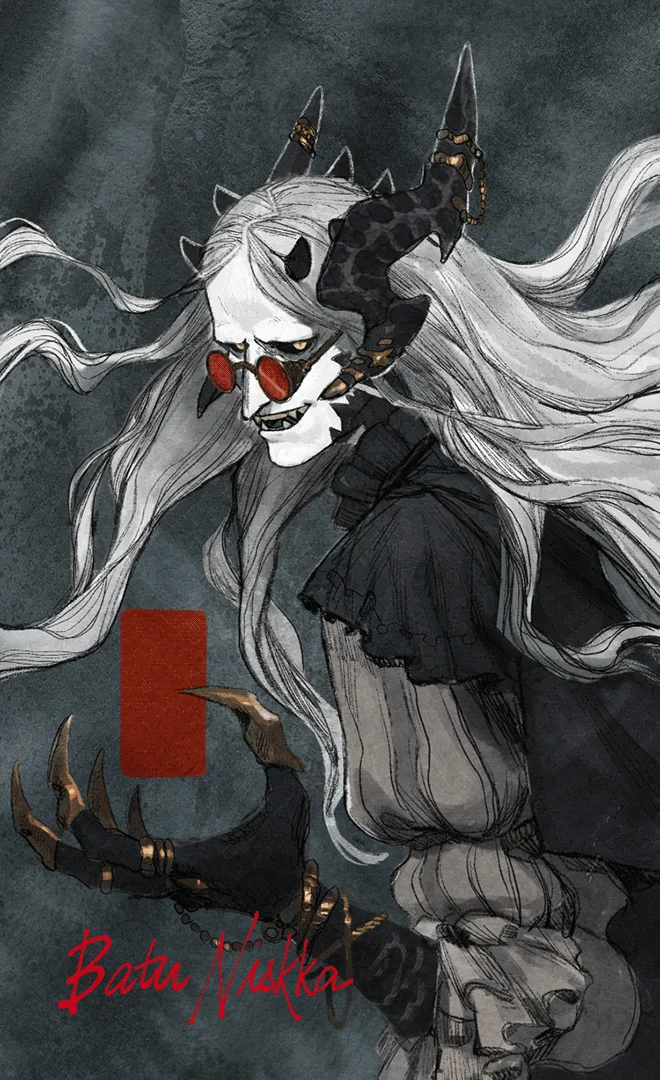 portrait of my character Baatu, an au'ra