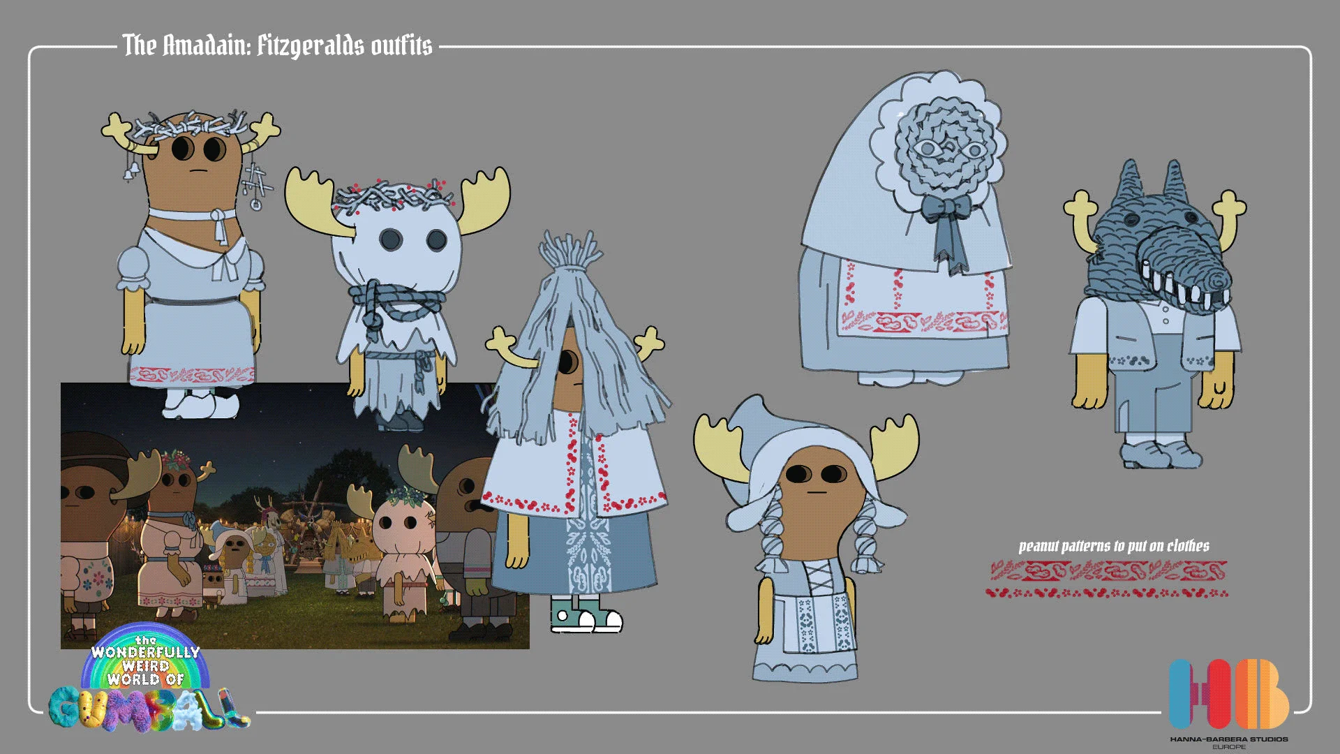 Fitzgeralds folkore outfit design, for the episode 'The Amadain' from The Wonderfully Weird World of Gumball