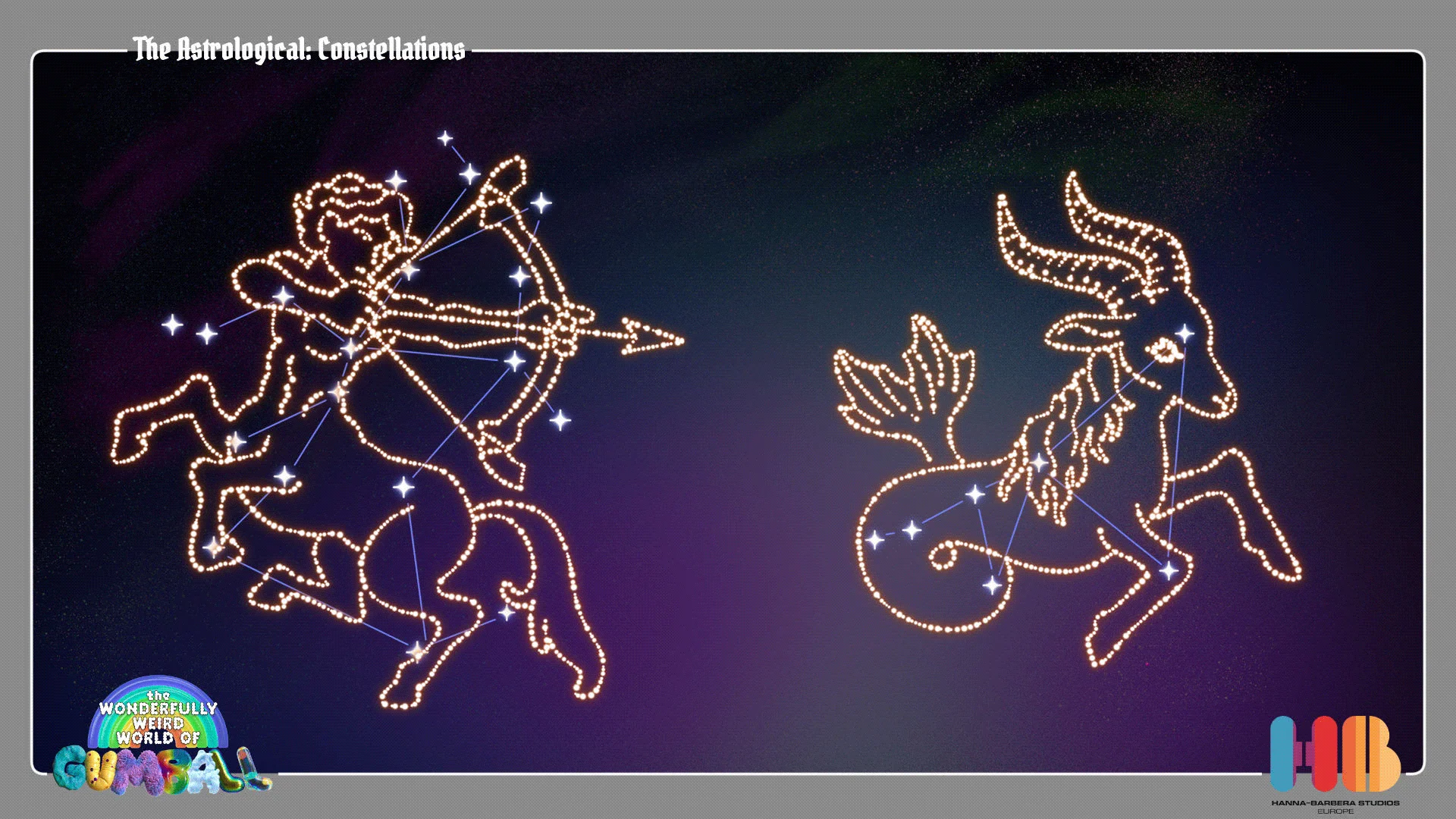 design of constellations, for the episode 'The Astrological' from The Wonderfully Weird World of Gumball