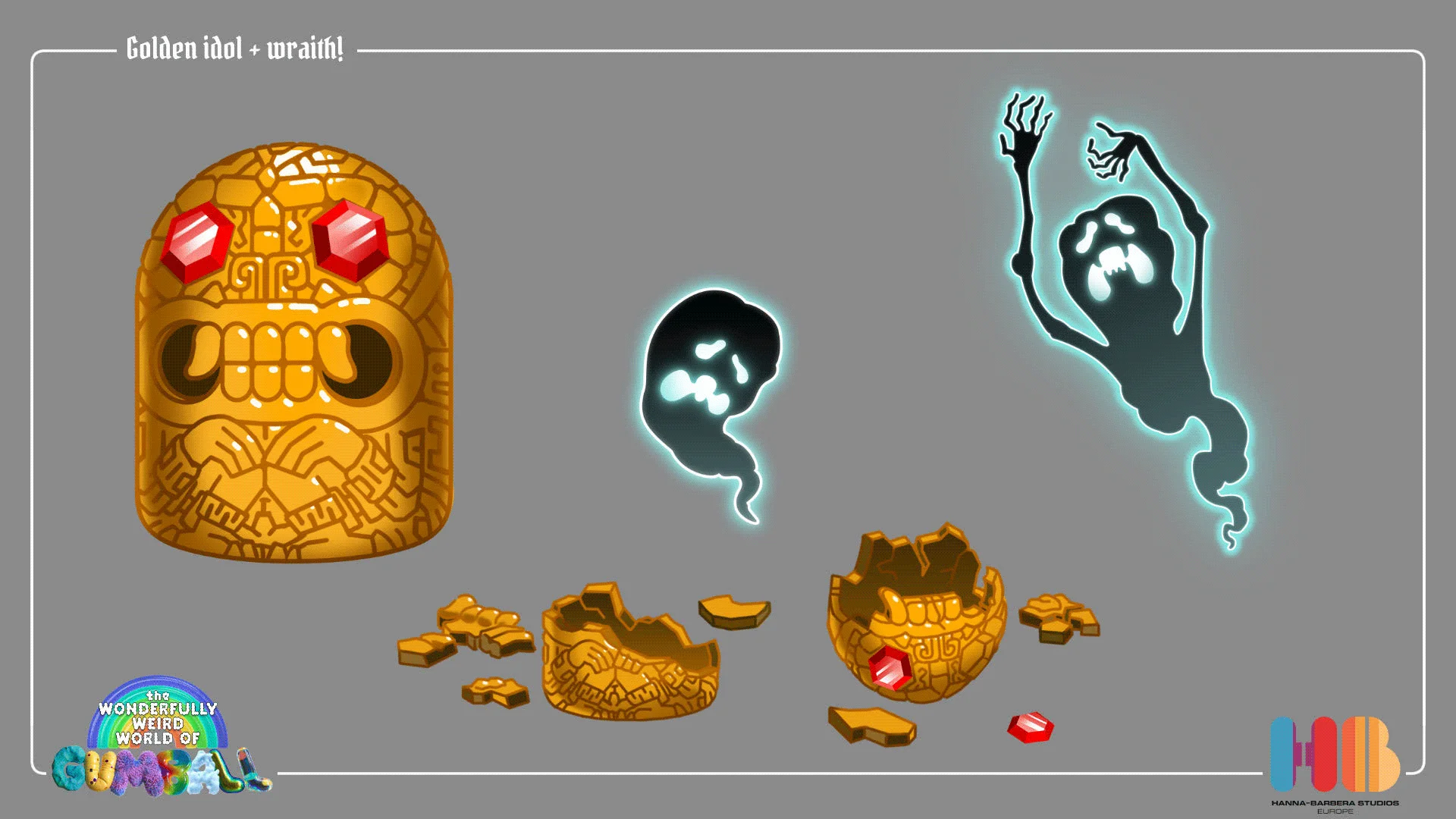 Golden Idol prop design, for the episode 'The Thing' from The Wonderfully Weird World of Gumball