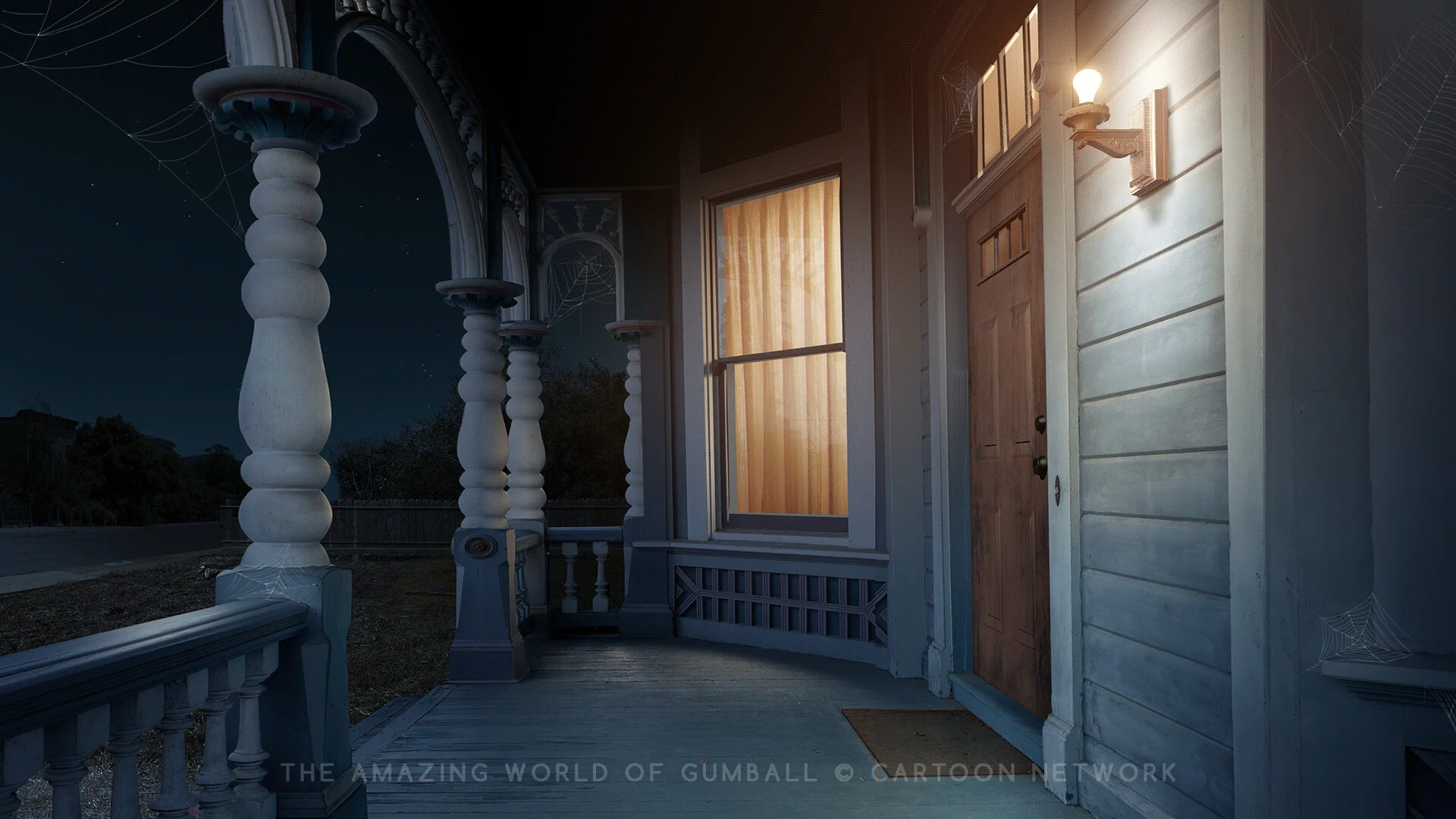 digital matte painting, background work done for The Amazing World of Gumball.
