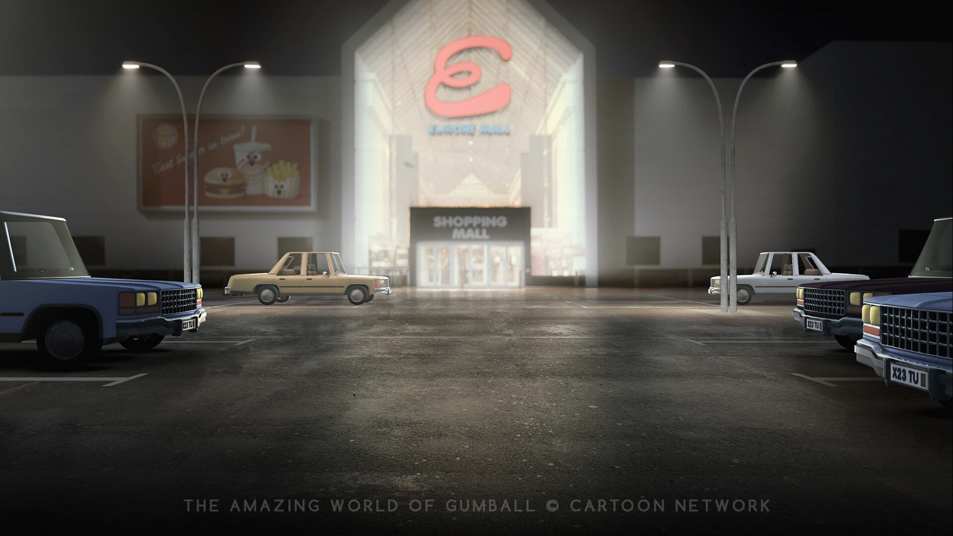 digital matte painting, background work done for The Amazing World of Gumball.