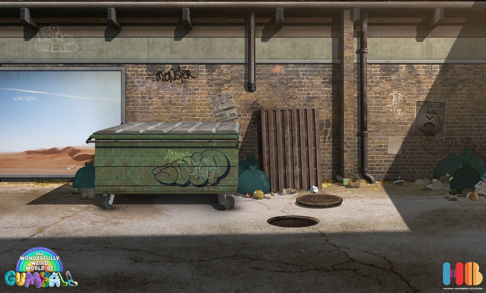 digital matte painting, background work done for The Wonderfully Weird World of Gumball.