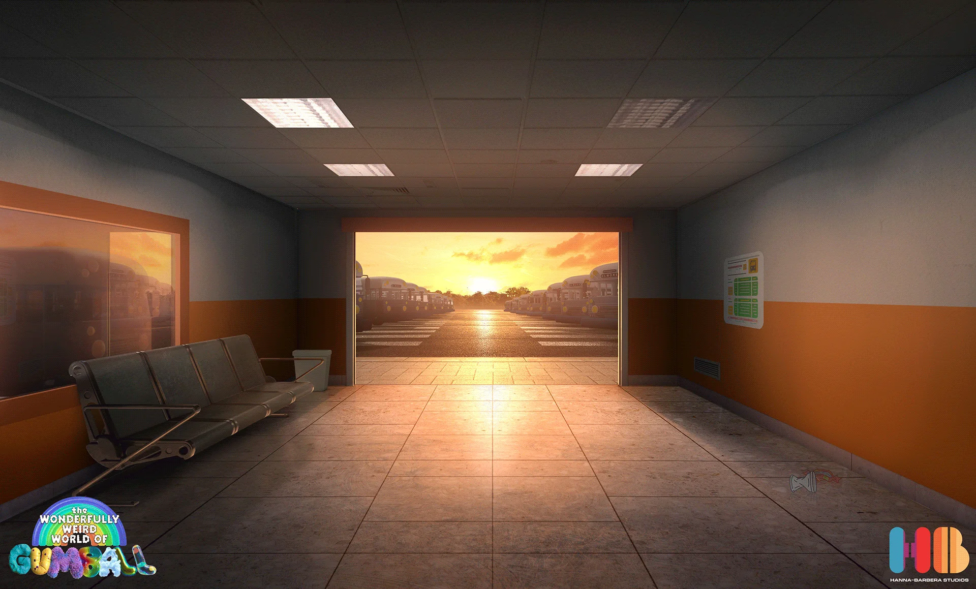digital matte painting, background work done for The Wonderfully Weird World of Gumball.