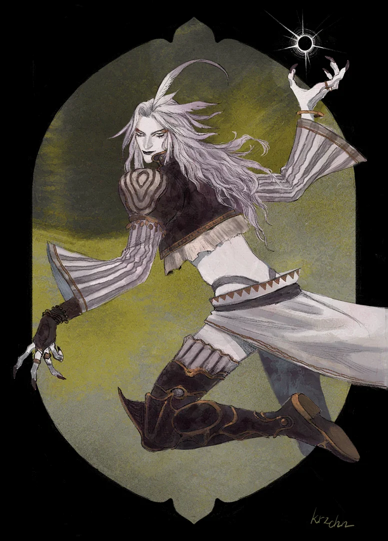 fanart of Final Fantasi IX depicting Kuja