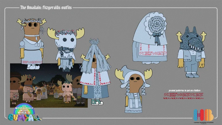 Fitzgeralds folkore outfit design, for the episode 'The Amadain' from The Wonderfully Weird World of Gumball