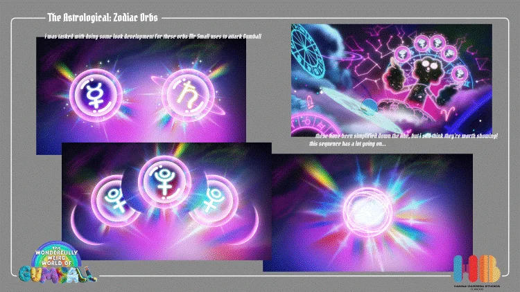 look development for astral orbs, as seen in the episode 'The Astrological' from The Wonderfully Weird World of Gumball