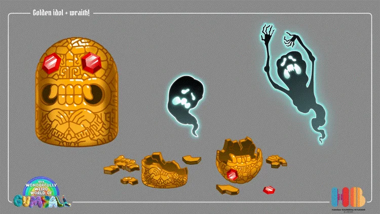 Golden Idol prop design, for the episode 'The Thing' from The Wonderfully Weird World of Gumball