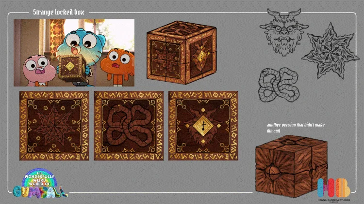 design of a mysterious box, for the episode 'The Astrological' from The Wonderfully Weird World of Gumball