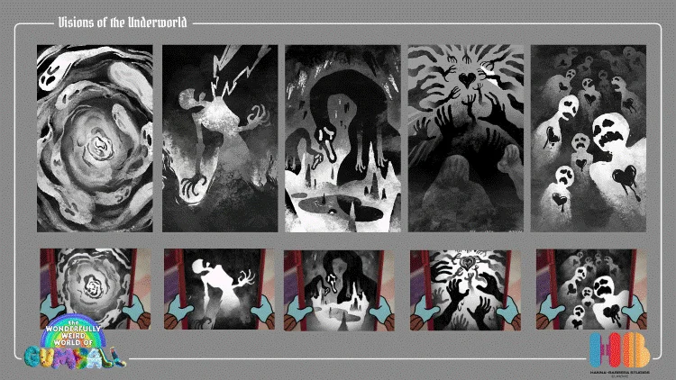 visions of the Underworld, as seen by Gumball for the episode 'The Necroprancer' from The Wonderfully Weird World of Gumball