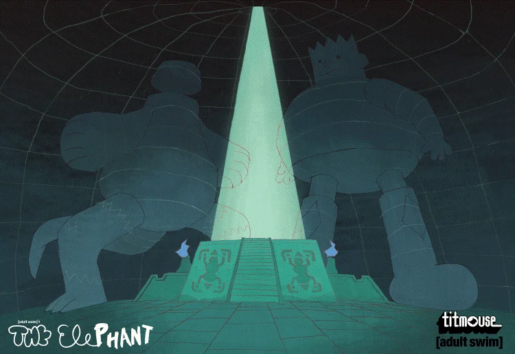 background line and paint, for Adult Swim's the Elephant, part 2.