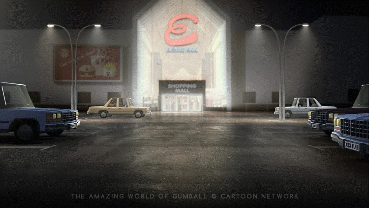 digital matte painting, background work done for The Amazing World of Gumball.