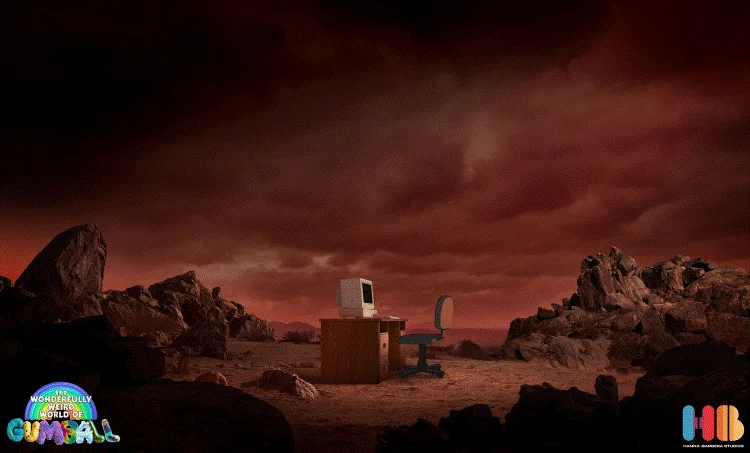 digital matte painting, background work done for The Wonderfully Weird World of Gumball.