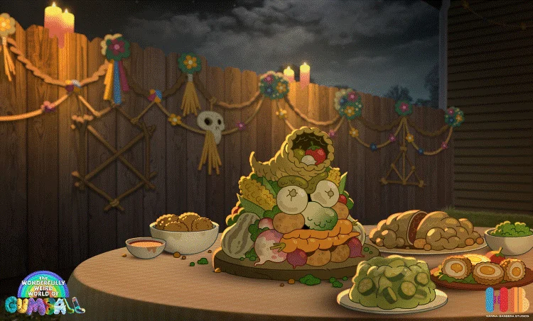 digital matte painting, background work done for The Wonderfully Weird World of Gumball. The 2D props were integrated by me, but I wasn't responsible for them!