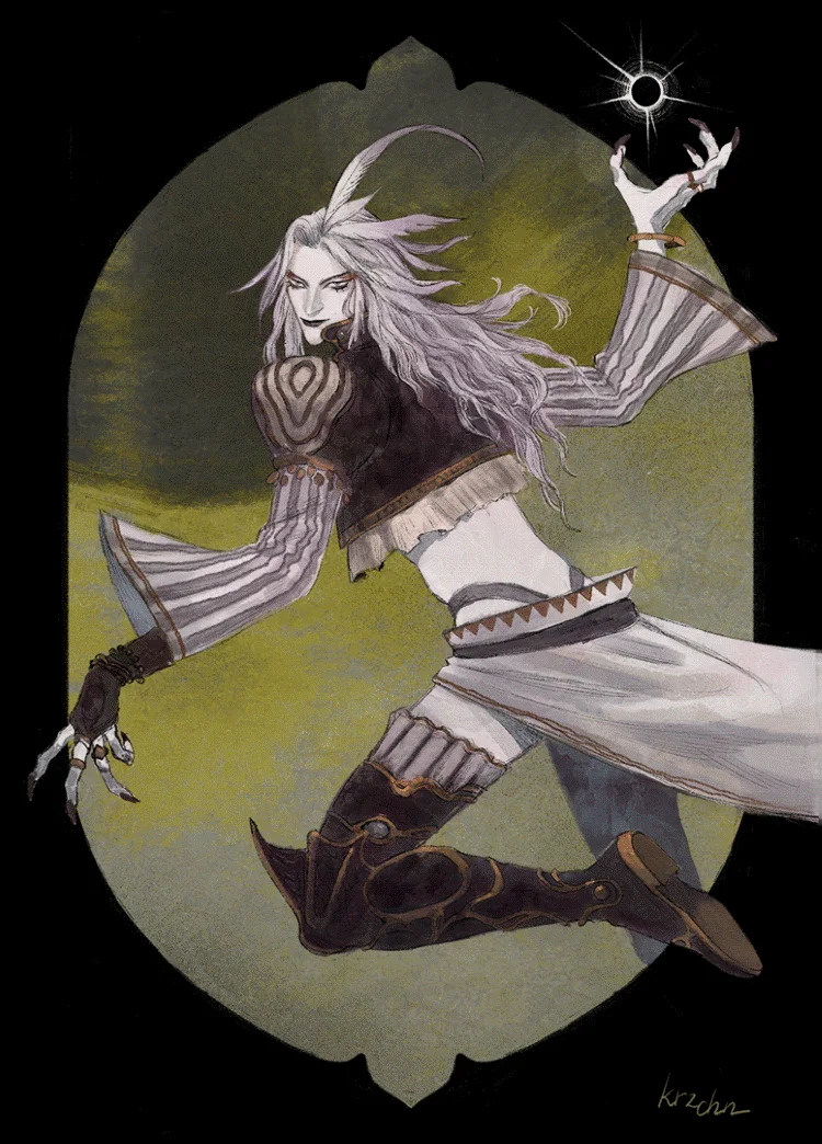 fanart of Final Fantasi IX depicting Kuja